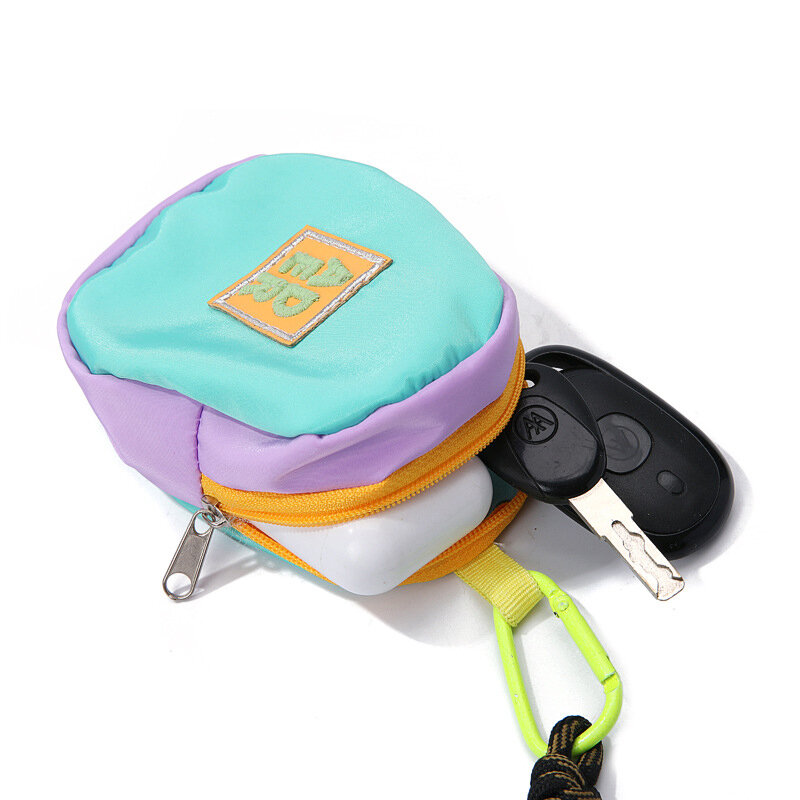 Tas ransel koin portabel, tas penyimpanan Earphone kunci liontin, tas ransel, tas gantung, dompet, Tas Pinggang olahraga luar ruangan