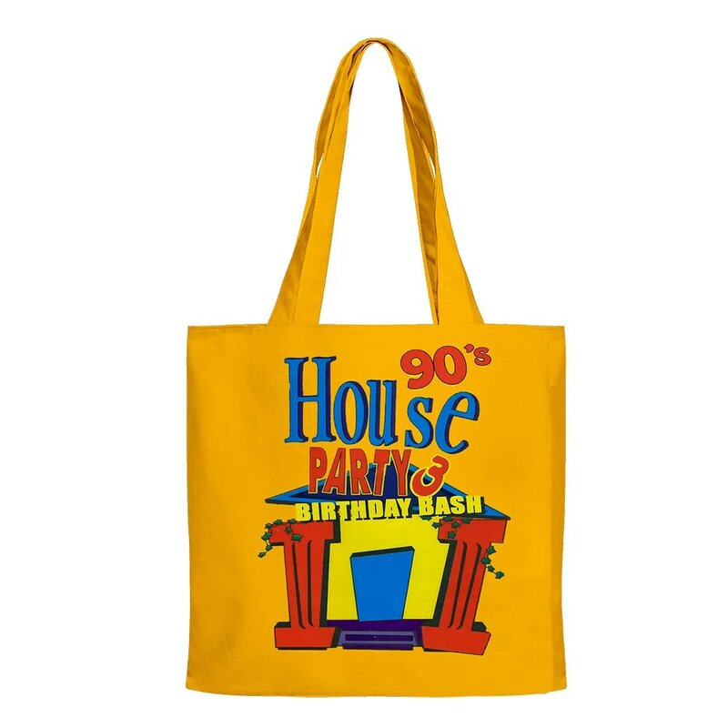90s House Party 2023 Nova Bolsa Sacos De Compras Reutilizáveis Shoulder Shopper Bags Bolsa Casual