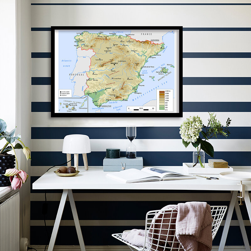 Картина Испании из орографического нетканого холста 90*60 см, покраска стены декоративный постеры и принты для гостиной, украшение для дома