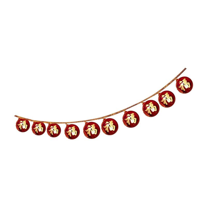 Spring Festival String Light, Fu Character, Pendurado Ornamentos, Luzes Decorativas para Casamento, Sala de Estar, Janela, Festa, Decoração de Casa, 2m