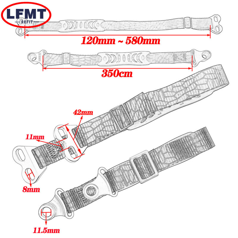 Motorcycle Front Rear Rescue Strap Pull Sling Belt Leashes For KTM XCFW EXCF SXF XCF For HONDA CRF 150-450 2002-2019 For SUZUKI