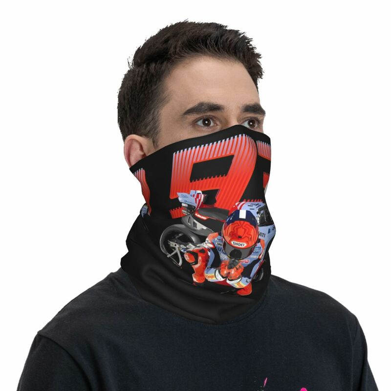 La battaglia inizia Motocross Bandana scaldacollo stampato M-Marc Marquez sciarpa viso passamontagna equitazione Unisex adulto antivento