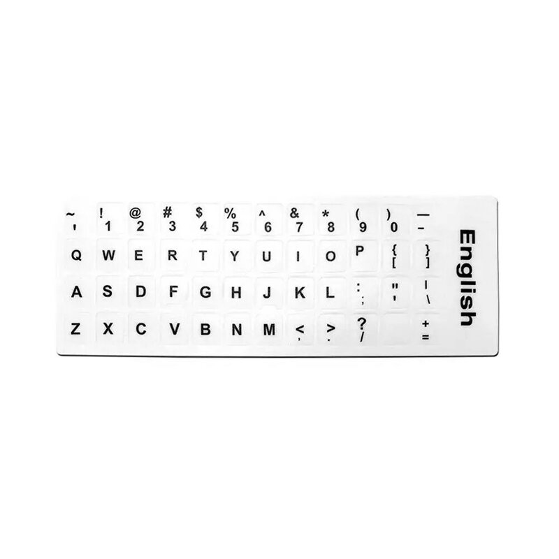 ملصقات لوحة مفاتيح بلوري إنجليزية ، ملصقات أحرف الكمبيوتر المحمول ، لوحة مفاتيح واقية فيلم بلوري ، S5R3