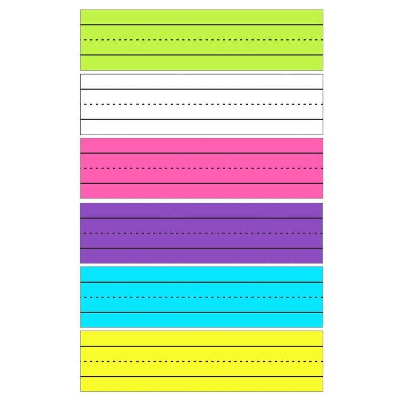 6 Colors Sentence Strips with Magnets 12x3Inch Reusable Lined Sentence Strips Dropship