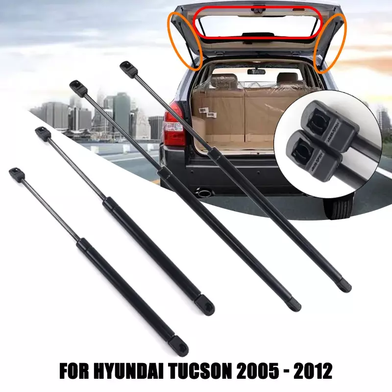 2/4Pc tylny szyba okienna sprężyna gazowa amortyzator rozpórki wspornika pręt dla Hyundai Tucson 2005 2006 2007 2008 2009-2012
