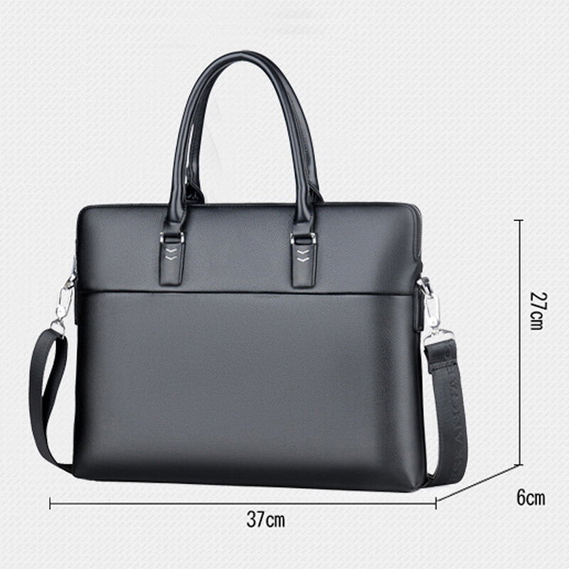 Высококачественный мужской портфель, сумка для ноутбука 14 дюймов, деловые дорожные сумки, кожаные офисные сумки на плечо для мужчин