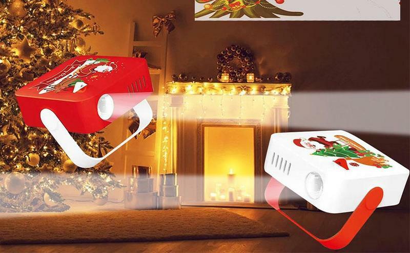 Lanterna do projetor do Natal para crianças, Papai Noel, árvore de Natal, luz festiva do projetor corrediça