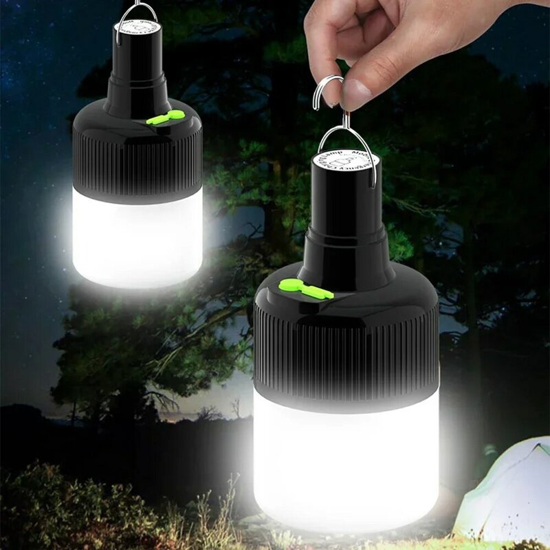 Powerful Mobile LED Bulbs Camping Lamp Emergency Light Outdoor Night Maket Hanging Lamps USB Rechargeable Lanterna Fishing