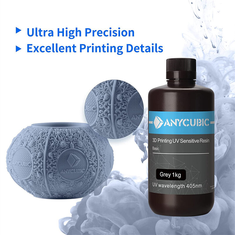 ANYCUBIC-UV Resina para Impressora 3D, Materiais de Impressão 3D, Alta Precisão, Cura Rápida, Garrafa Líquida 1L/2L, Photon M3