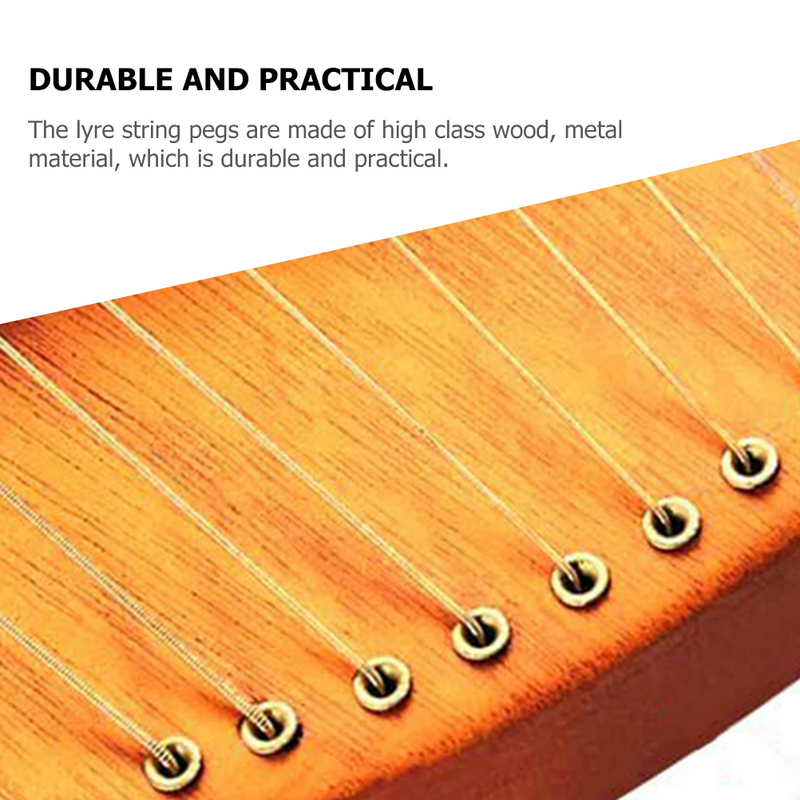 of Professional Lyre Part Harp Sturdy String Nails Lyre Pegs Lyre Harp Slack Adjuster Guzheng Replacement Accessories