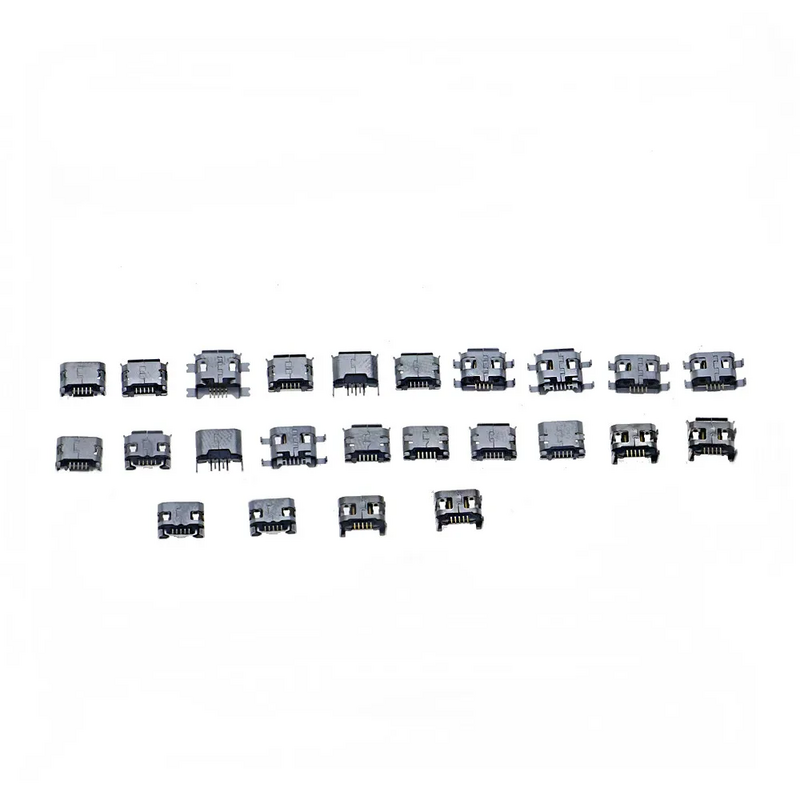 240Pcs 24 Models Micro USB Connector Socket Jack for MP3/4/5 with Box