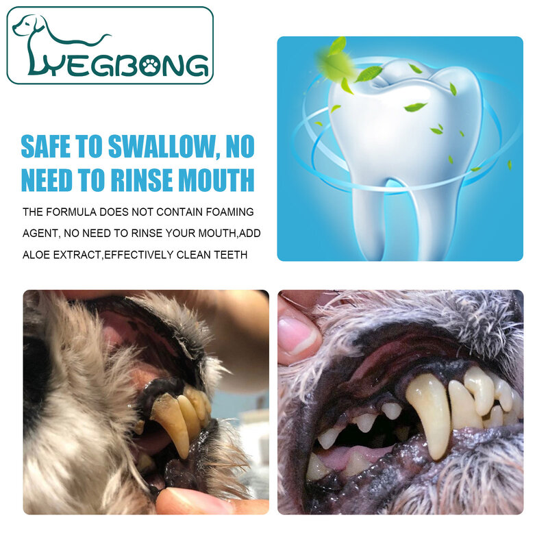 Pet Oral Care dentifricio cane alito fresco deodorante per la bocca tartaro pulizia della placca prevenire i denti tartaro gatti dentifricio commestibile