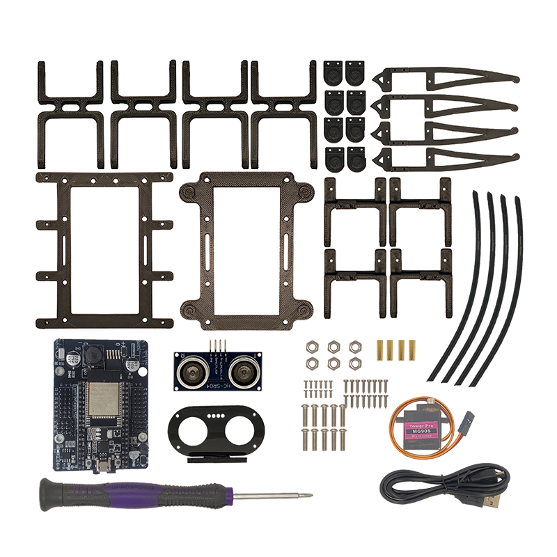 QuadBot-TD 3DOF квадрупед биометрический паук программируемый робот с поддержкой Arduino Bluetooth пульт дистанционного управления сборка DIY Kit STEM