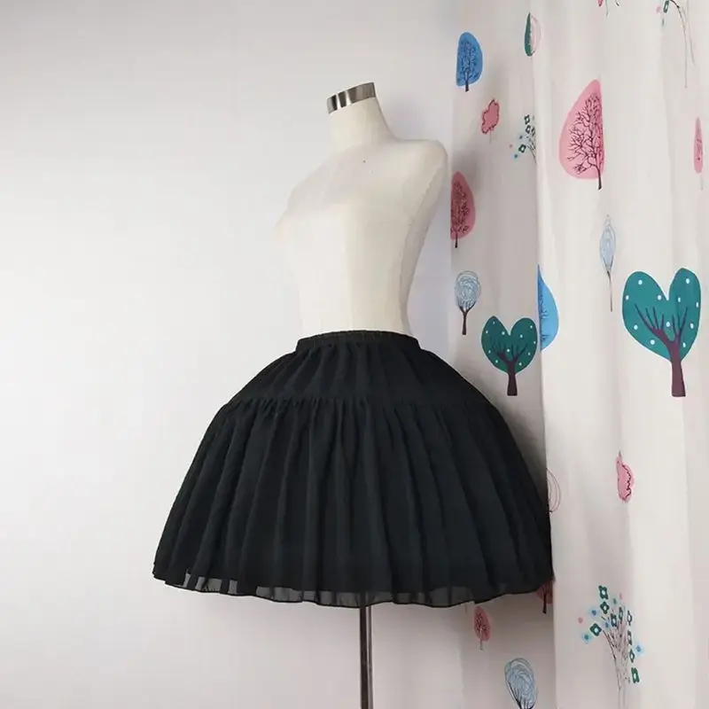 Короткая юбка с рыбьей косточкой для косплея Лолита Кармен, Милая юбка с нескользящей подкладкой для девочек, регулируемый подъюбник