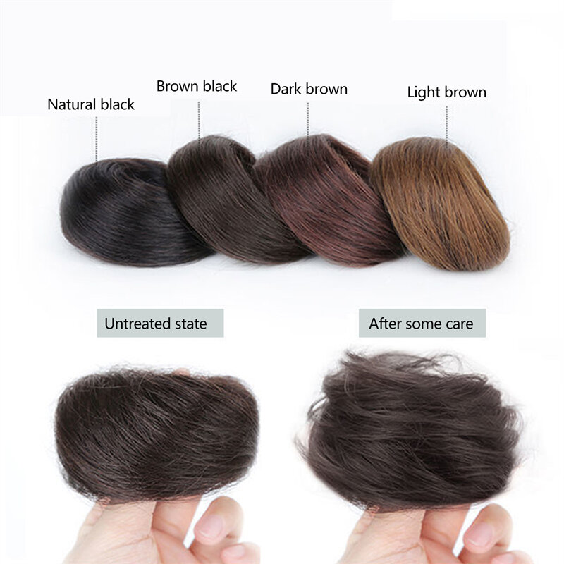 Synthetic Curly Straight Hair Messy Buns Female Hair Rings Fluffy Hair Pans Invisible Natural Seamless Donut Chignon Accessories