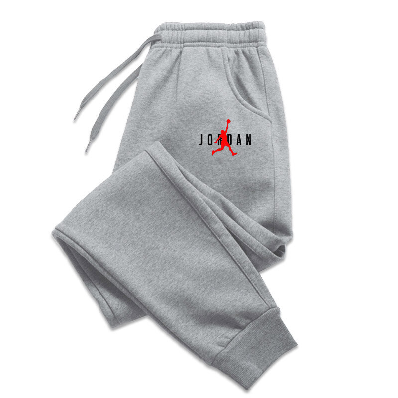 Pantalones sanitarios con estampado de letras para hombre, pantalones deportivos de lana, informales, para correr y fitness, Otoño e Invierno