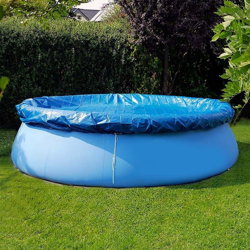 Square Shape Swimming Pool Cover UV-resistant Inflatable Film Pool Dust Cover Poncho Protector Rainproof Pool Protection