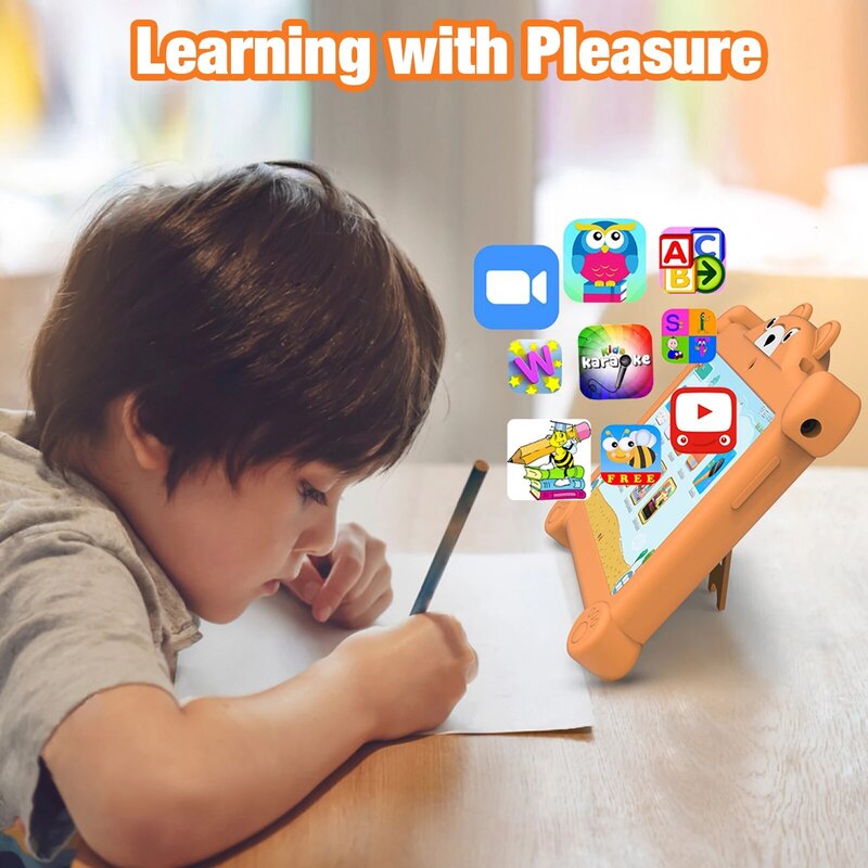 Pritom 7 inch Toddler tablet cho trẻ em Android 11 2 GB RAM 32 GB Rom trẻ em phần mềm cài đặt tương thích chơi game điều khiển