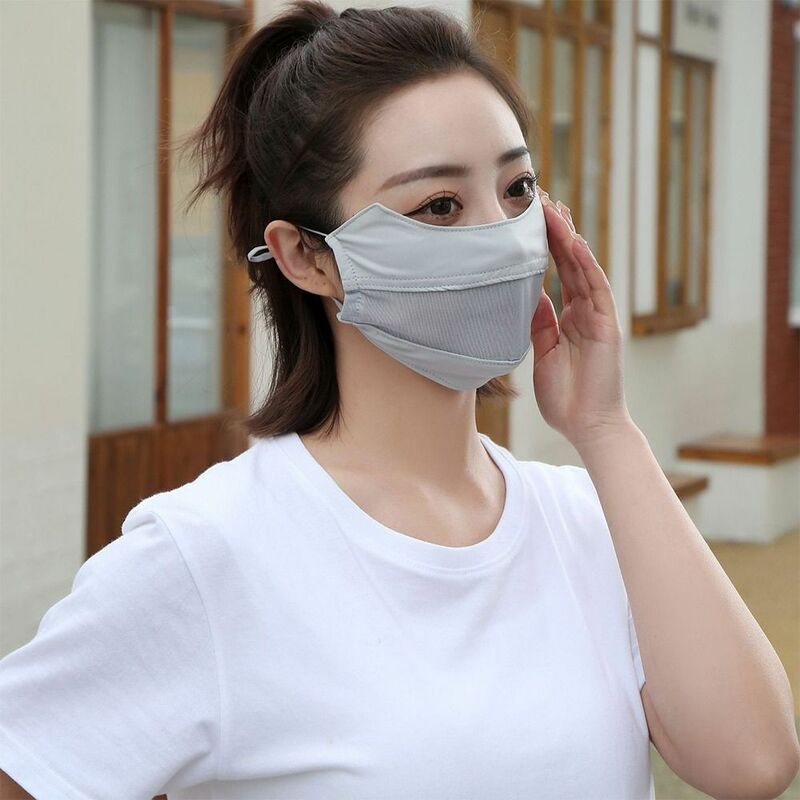 Lodowy jedwab Odporna na promieniowanie ultrafioletowe maska na twarz Prezent Wielokolorowa cienka maska z filtrem przeciwsłonecznym Regulowany, oddychający, odporny na promieniowanie UV szalik na twarz