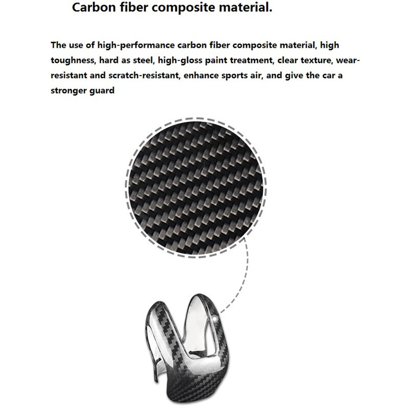 Autocollant en fibre de carbone pour pommeau de levier de vitesse de voiture, couvercle de garniture intérieure, Volvo XC60, XC90, S60, V60