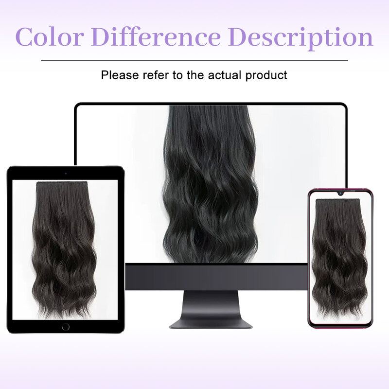 ALXNAN-postizo de pelo sintético para mujer, postizo corto y ondulado, color negro y marrón