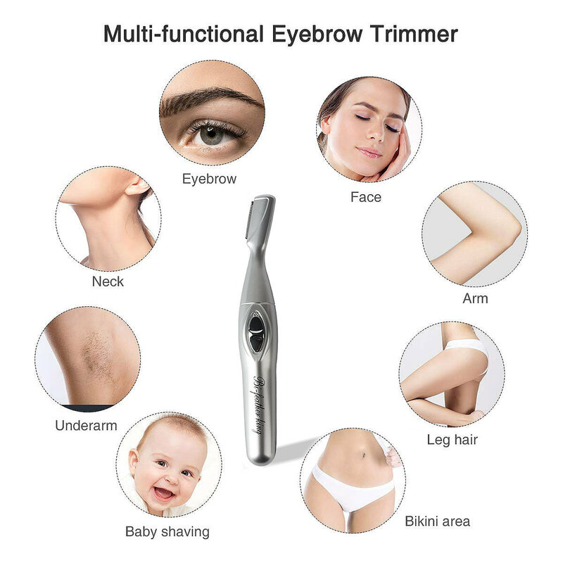 Electric Tyebrow Knife Trimmer for Men and Women Automatic Eyebrow Shaving Instrument Hair Removal Beauty Beginner Beauty Tools