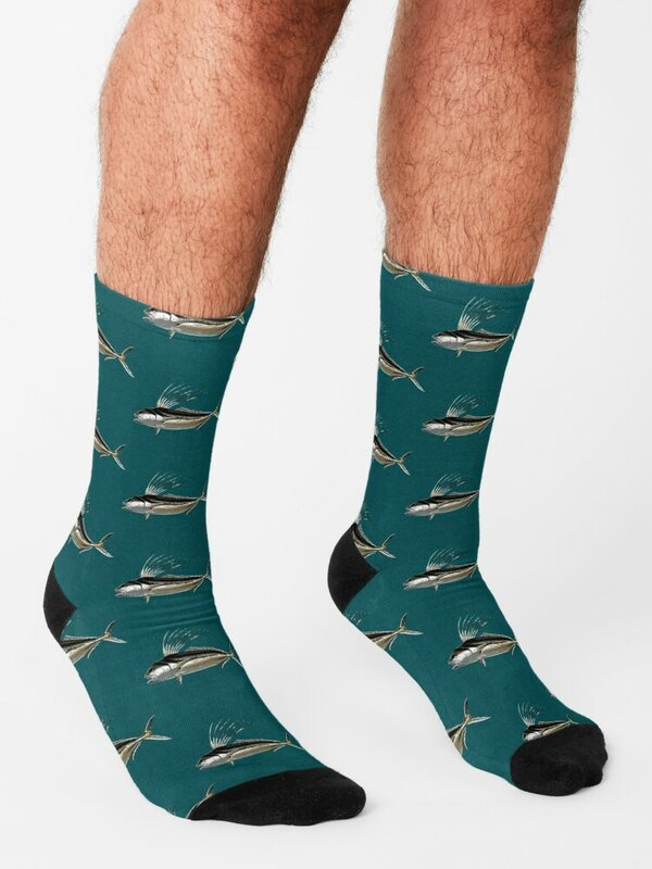 Rooster fish weiß alternative Design Socken Rugby modische Mode Anime Socken Frau Männer
