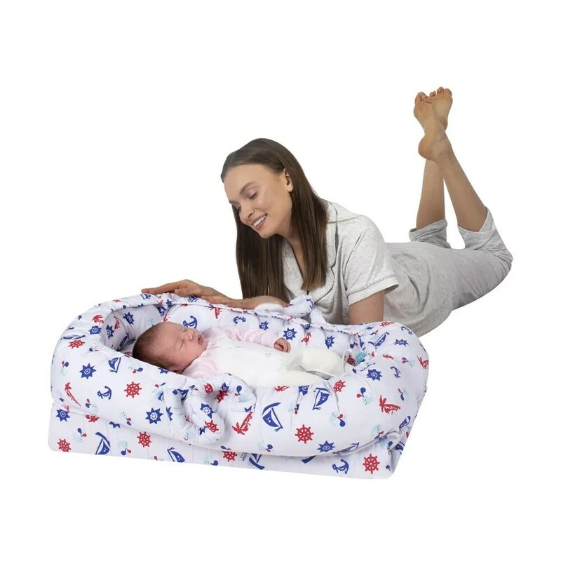 Cor branca navio modelado cama de refluxo do bebê do lado da mãe