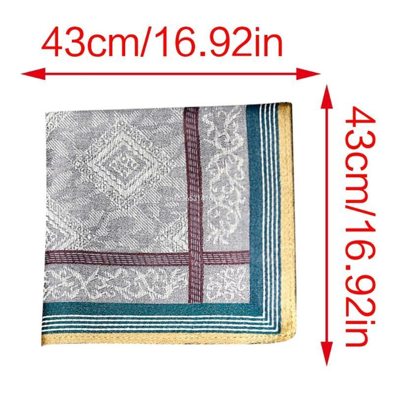 Dropship Cotton Handkerchiefs Elegant Pattern Stylish Weave Men's Handkerchief