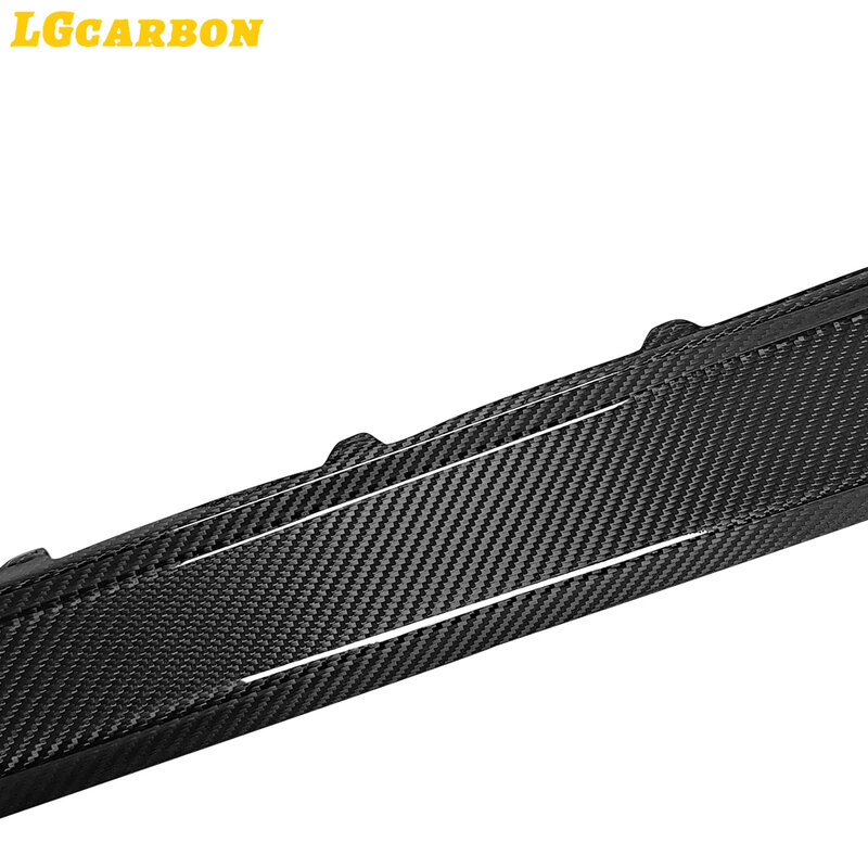 LGcarbon-Saias laterais reais de fibra de carbono, kit de corpo de extensão de painel brilhante, lábio adicional para BMW G80 M3 Sedan 2021-2024 MP Style, 2 peças