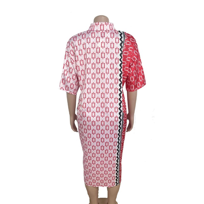 Robe mère africaine pour femmes, chemise longue décontractée, impression numérique, 2023 #, 3103