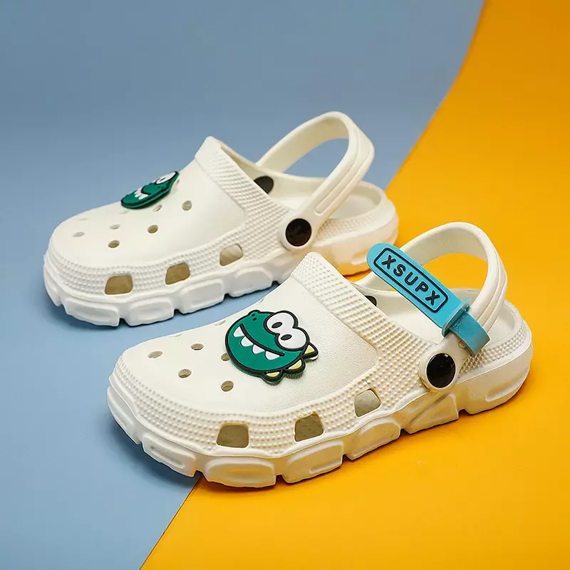 Cartoon Dinosaur pantofole per bambini zoccoli per ragazzo estate scarpe da spiaggia traspiranti sandali per bambini carini per ragazzo spedizione gratuita 2023