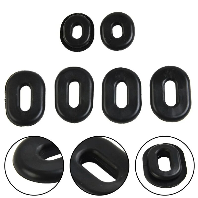 Kit d'œillets en caoutchouc noir durable pour Honda, couvercle latéral, CB, CL, SL, XL100, CB, CT, SL, TL, XL125, CB200, 500, 550/750, 6 pièces