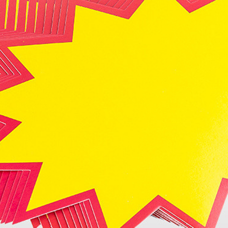 30 buah label stiker bintang label harga papan untuk bisnis Supermarket kertas iklan kosong