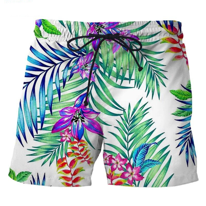 Pantalones cortos de playa Hawaianos para hombres y mujeres, bañadores de natación con estampado 3d de palmeras, secado rápido, ropa de verano, gran oferta
