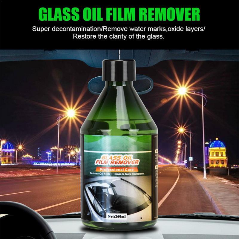 Nettoyant pour film d'huile de voiture, spray nettoyant pour pare-brise, anti-buée, décapant pour vitres, liquide nettoyant pour vitres de voiture, 260ml