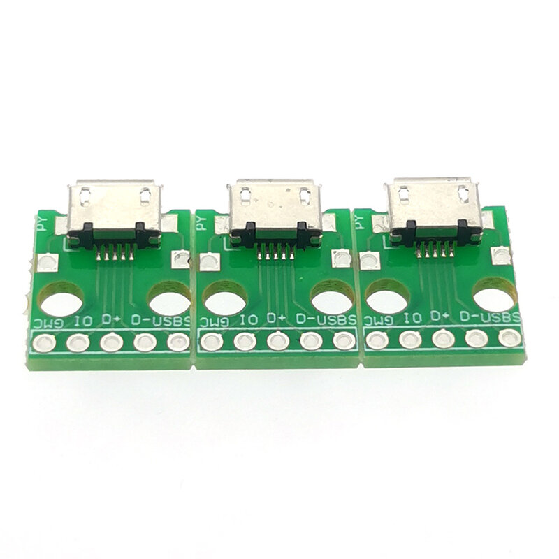 1-10pcs MICRO USB to DIP Adapter 5pin female connector B type pcb converter pinboard 2.54 Micro Jack