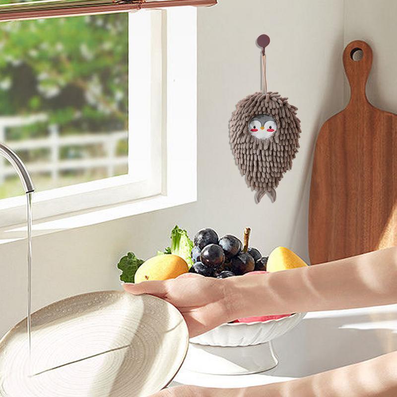 Super chłonny ręczniki szenilowe do łazienki z pętlą do wieszania śliczne ręcznie ręczniki do osuszania miękka ręka ręczniki do łazienki
