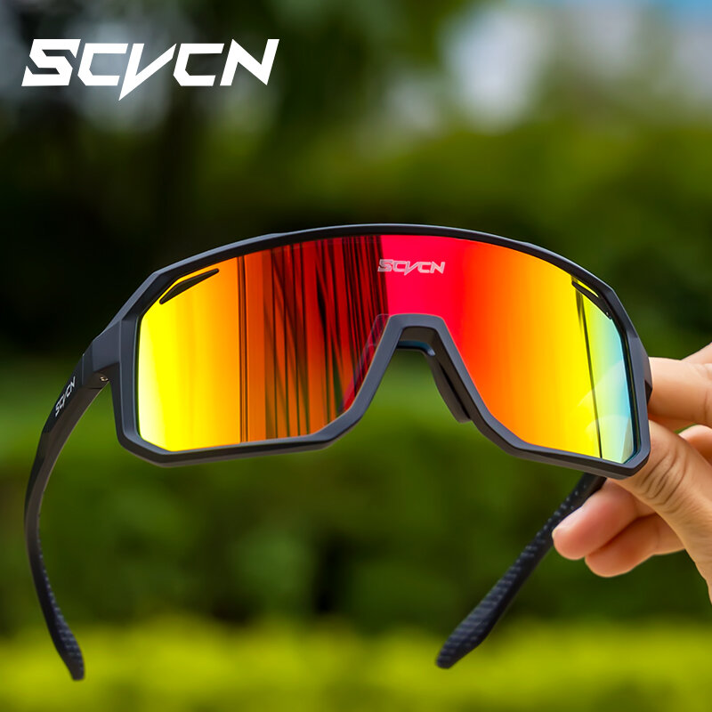 SCVCN-Lunettes de soleil de cyclisme pour hommes et femmes, lunettes de vélo, lunettes de sport, lunettes de plein air VTT, lunettes d'équitation multi-documents, UV400