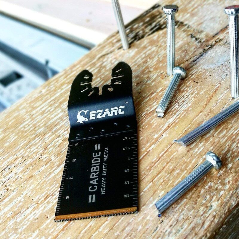Ezarc 3pcs振動マルチツールブレード超硬歯鋸刃パワーツールアクセサリー、ハード素材、金属切断用