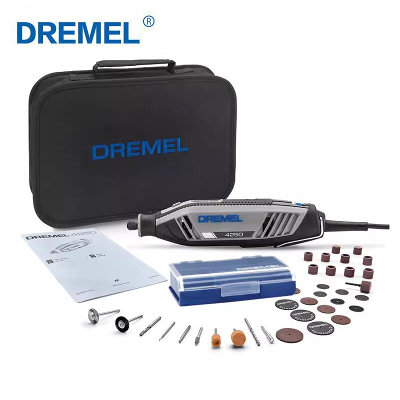 Dremel-amoladora eléctrica 4250, Kit de herramientas rotativas de alto rendimiento de 175W, con 35 accesorios para moler, tallar y lijar