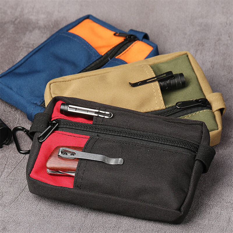 Mini cartera táctica EDC, monedero multifuncional para acampar, senderismo, portátil, al aire libre, bolsa de almacenamiento de herramientas EDC