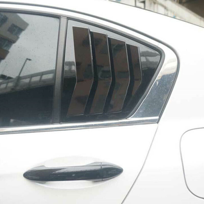 Couverture de volet latéral de fenêtre de persienne arrière de voiture, autocollant de garniture, boule d'aération, ABS, fibre de carbone, noir, Honda Accord, 9e berline, 2014-2017