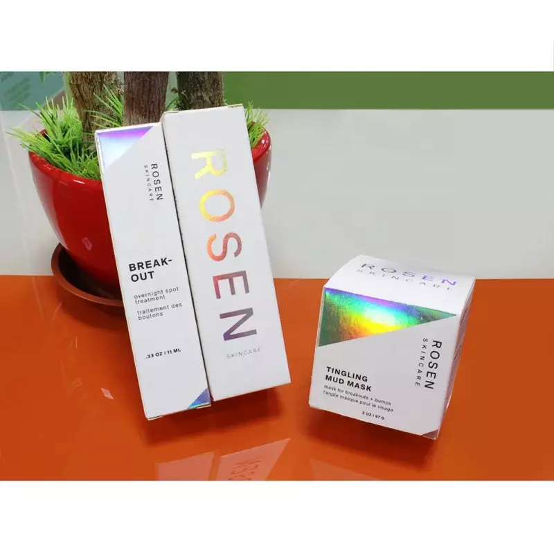 Boîte d'emballage de cosmétiques UV personnalisée, boîte en carton pliable, impression personnalisée