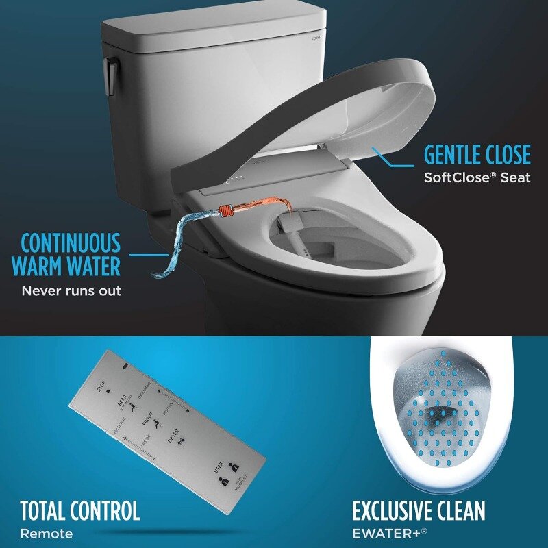 TOTO-Limpeza eletrônica do bidé do toalete, água instantânea, desodorizador de Ewater, secador do ar morno, assento aquecido, SW573 #01 S300E