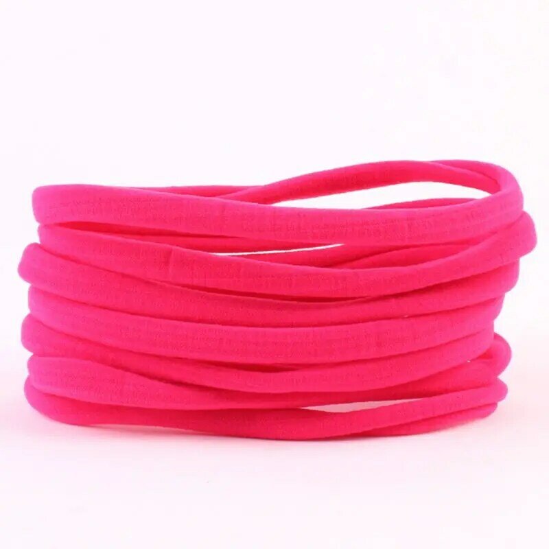 Baby Girl Elastic Solid Candy Color Hair Band Seamless Skinny Headband Scrunchie