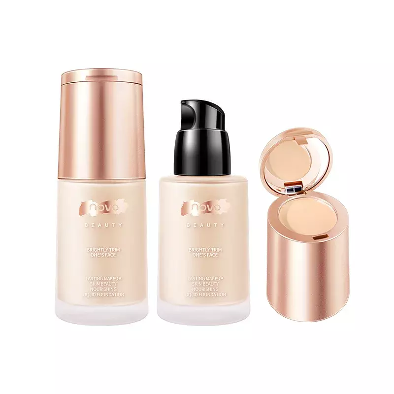 2 In 1 BB Cream Full Cover Face Base Liquid Foundation Concealer Makeup Waterproof Long Lasting Facial  Whitening Cream Make Up