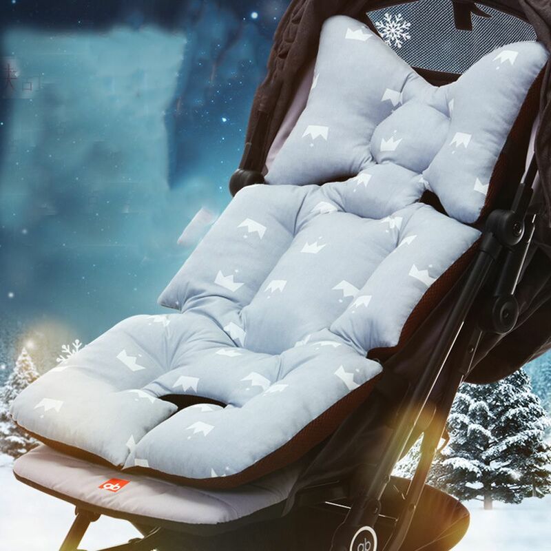 Уличная зимняя детская подушка с мультяшными животными, аксессуары для коляски, коврик для детской коляски, подушка для сиденья автомобиля