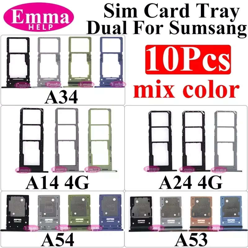 Laci adaptor kartu telepon, untuk Samsung Sim pembaca kartu SIM pemegang baki kartu Slot A10s A20s A21s A22 A14 A52 A24 A72 A54