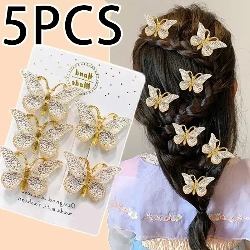 Doce Stereoscopic Gradiente Cor Hairpins para Baby Girls, Kids Hair Clips, Crianças Headwear, Princesa Barrette, Acessórios bonitos, 5pcs